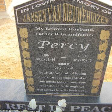 NIEUWEHUIZEN Percy, Jansen van 1956-2017