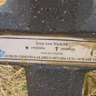 NIEKERK Joey, van 1959-2016