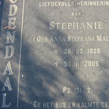 ODENDAAL Anna Stephana nee MALAN 1926-2005