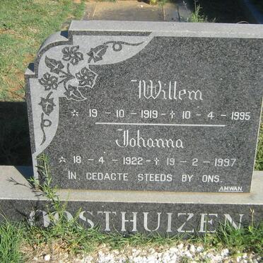OOSTHUIZEN Willem 1919-1995 &amp; Johanna 1922-1997