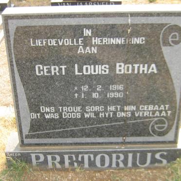 PRETORIUS Gert Louis Botha 1916-1990