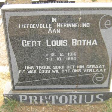 PRETORIUS Gert Louis Botha 1916-1990