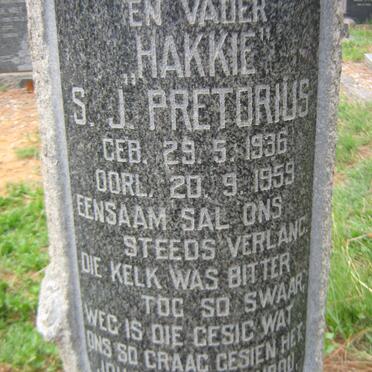 PRETORIUS S.J. 1936-1959