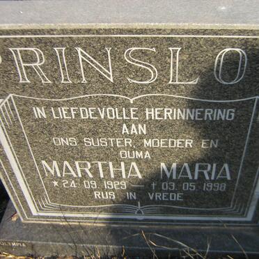 PRINSLOO Martha Maria 1929-1998