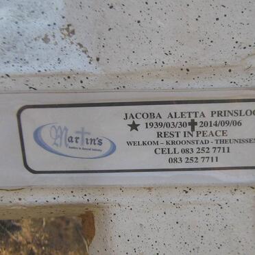 PRINSLOO Jacoba Aletta 1939-2014