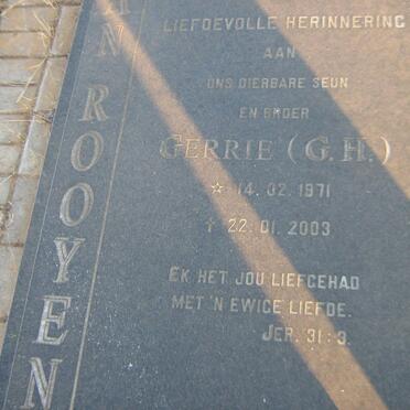 ROOYEN G.H., van 1971-2003