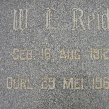REID W.L. 1912-1960