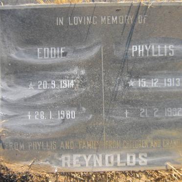REYNOLDS Eddie 1914-1980 &amp; Phyllis 1913-1982