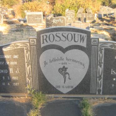 ROSSOUW Dawid H.J. 1907-1987 &amp; Isabella J. 1908-1996