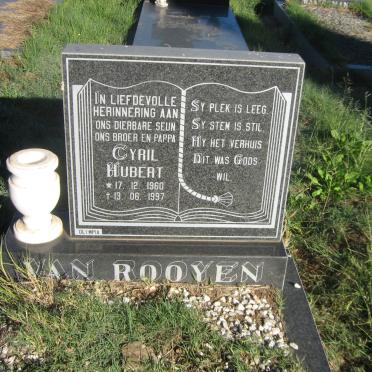 ROOYEN Cyril Hubert, van 1960-1997