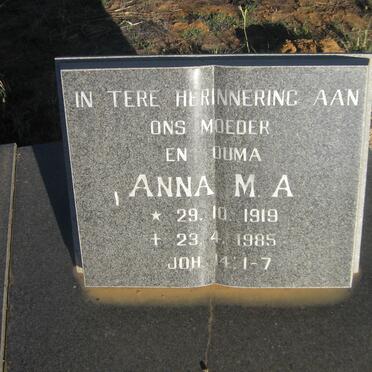 ROUX Dawid S.J., le 1914-1981 &amp; Anna M.A. 1919-1985