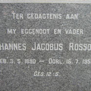 ROSSOUW Johannes Jacobus 1890-1955