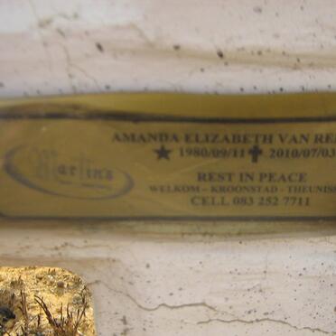 RENSBURG Amanda Elizabeth, van 1980-2010