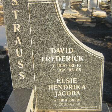 STRAUSS David Frederick 1920-1999 &amp; Elsie Hendrika Jacoba 1918-2000