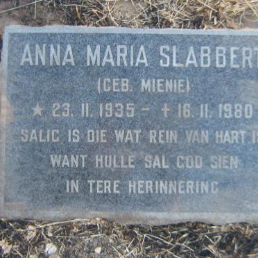 SLABBERT Anna Maria nee MIENIE 1935-1980