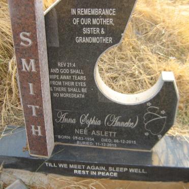 SMITH Anna Sophia nee ASLETT 1954-2015