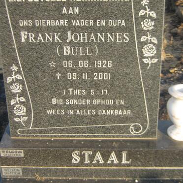 STAAL Frank Johannes 1926-2001