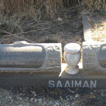 SAAIMAN Gerthardus 1935-1979 &amp; Beatrix Wilhelmina Armgard 1938-2000