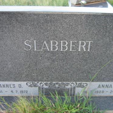 SLABBERT Johannes D. 1891-1972 &amp; Anna J. 1908-1971