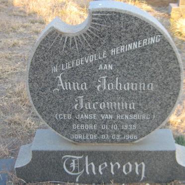 THERON Anna Johanna Jacomina nee JANSE VAN RENSBURG 1935-1986
