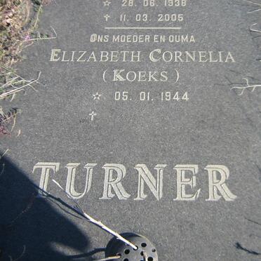 TURNER Reginald Clement 1938-2005 &amp; Elizabeth Cornelia 1944-