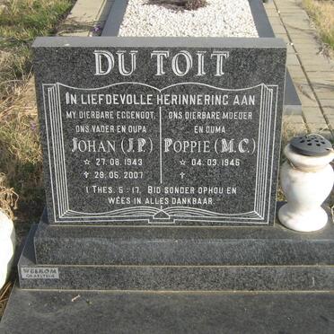 TOIT J.P., du 1943-2007 &amp; M.C. 1946-