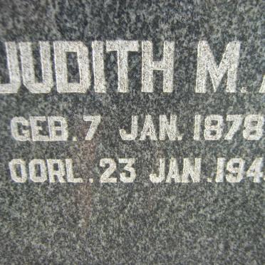 VENTER Judith M.A. 1878-1945