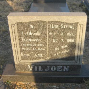 VILJOEN Maria Elizabeth nee STEYN 1920-1988