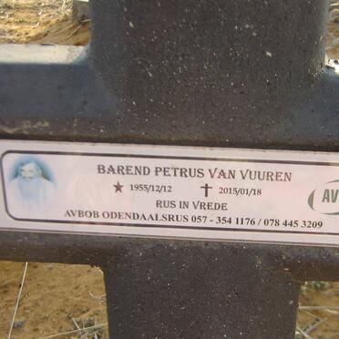 VUUREN Barend Petrus, van 1955-2015