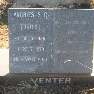 VENTER Andries S.C. 1926-1978