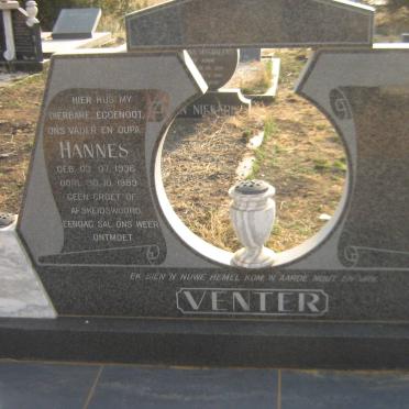 VENTER Hannes 1936-1989