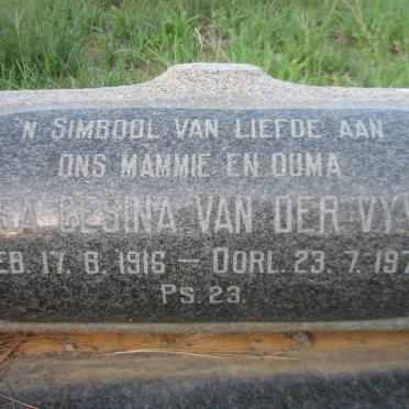 VYVER Louisa Gesina, van der 1916-1978