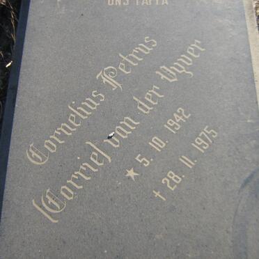 VYVER Cornelius Petrus, van der 1942-1975