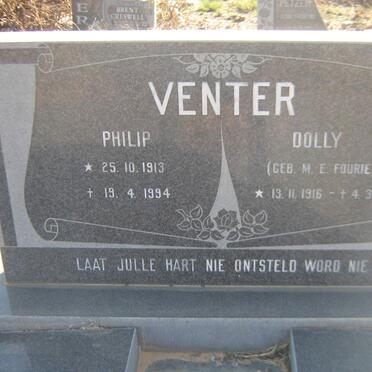 VENTER Philip 1913-1994 &amp; Dolly FOURIE 1916-1981
