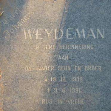 WEYDEMAN Carel Johannes 1939-1991