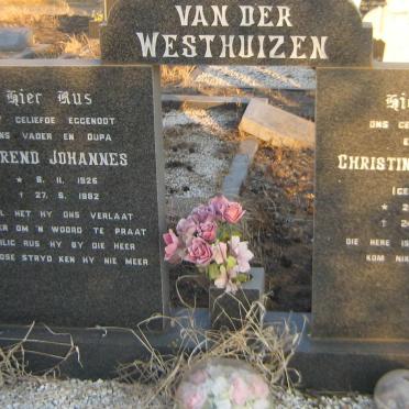 WESTHUIZEN Barend Johannes, van der 1925-1982 &amp; Christina Cornelia BRINK 1928-2010
