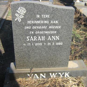 WYK Sarah Ann, van 1899-1980