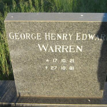 WARREN George Henry Edward 1921-1981