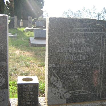 WALT Johannes Marthinus, van der 1916-1960 &amp; Johanna Levina Mathilda 1921-2014