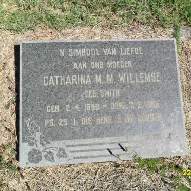 WILLEMSE Catharina M.M. nee SMITH 1899-1988