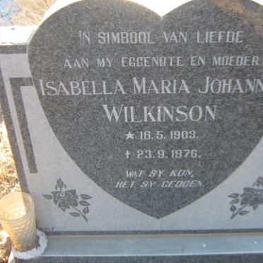 WILKINSON Isabella Maria Johanna 1903-1976