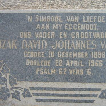 ZYL Izak David Johannes, van 1896-1966