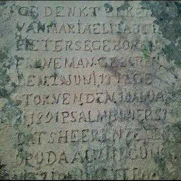 PIETERSE Maria Elizabeth nee FRONEMAN 1830-1891 