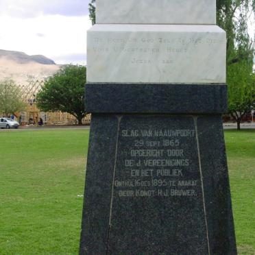 Free State, CLARENS, Slag van Naauwpoort Monument