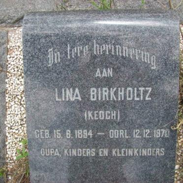 BIRKHOLTZ Lina nee KEOGH 1894-1970