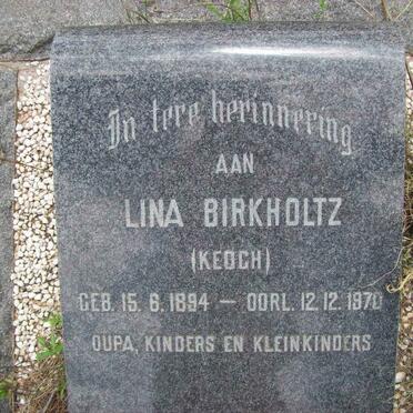 BIRKHOLTZ Lina nee KEOGH 1894-1970