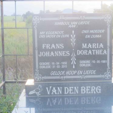 BERG Frans Johannes, van den 1958-2015 &amp; Maria Dorathea 1961-