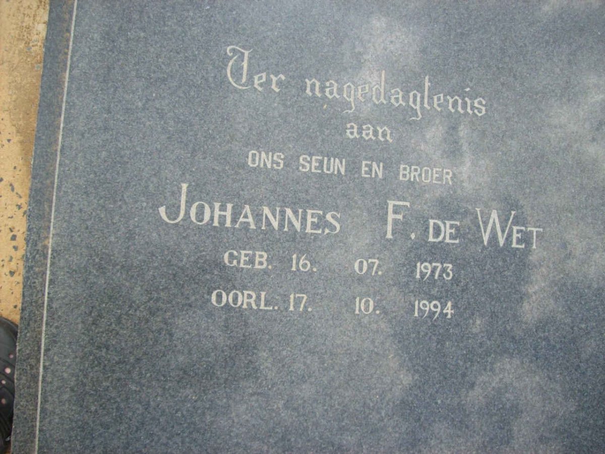 WET Johannes F., de 1973-1994