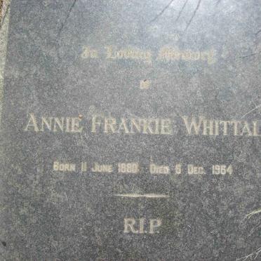 WHITTAL Annie Frankie 1880-1964