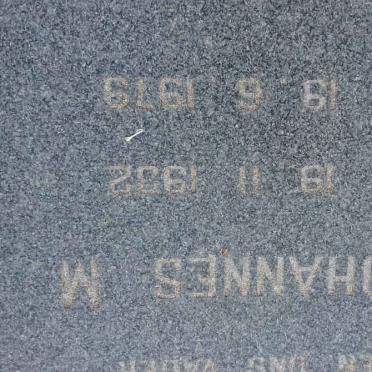 VERSTER Johannes M. 1932-1979 &amp; Francina L. 1942-1997